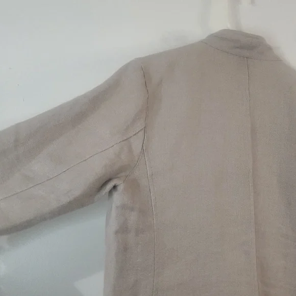Eileen Fisher Linen Jacket Size Medium Neutral Coastal - Picture 13 of 16